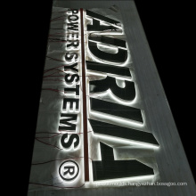 DINGYISIGN Custom Size Electronic Advertising 3D Metal Halolit Led Backlit Outdoor Signage Stainless Steel Letter Sign